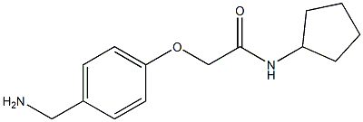 2-[4-(aminomethyl)phenoxy]-N-cyclopentylacetamide Struktur