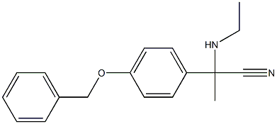 2-[4-(benzyloxy)phenyl]-2-(ethylamino)propanenitrile Struktur