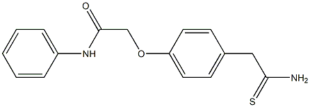 2-[4-(carbamothioylmethyl)phenoxy]-N-phenylacetamide Struktur