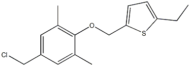 2-[4-(chloromethyl)-2,6-dimethylphenoxymethyl]-5-ethylthiophene Struktur