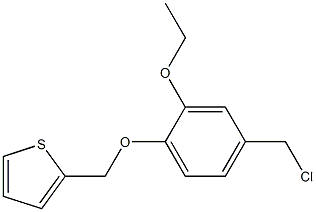 2-[4-(chloromethyl)-2-ethoxyphenoxymethyl]thiophene Struktur