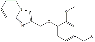 2-[4-(chloromethyl)-2-methoxyphenoxymethyl]imidazo[1,2-a]pyridine Struktur