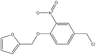 2-[4-(chloromethyl)-2-nitrophenoxymethyl]furan Struktur