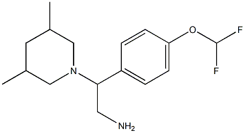 2-[4-(difluoromethoxy)phenyl]-2-(3,5-dimethylpiperidin-1-yl)ethanamine Struktur