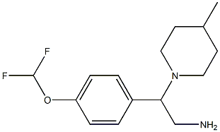 2-[4-(difluoromethoxy)phenyl]-2-(4-methylpiperidin-1-yl)ethanamine Struktur