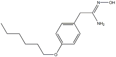 2-[4-(hexyloxy)phenyl]-N'-hydroxyethanimidamide Struktur