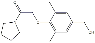 2-[4-(hydroxymethyl)-2,6-dimethylphenoxy]-1-(pyrrolidin-1-yl)ethan-1-one Struktur