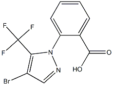 2-[4-bromo-5-(trifluoromethyl)-1H-pyrazol-1-yl]benzoic acid Struktur