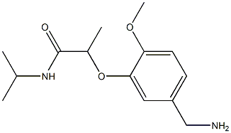 2-[5-(aminomethyl)-2-methoxyphenoxy]-N-(propan-2-yl)propanamide Struktur