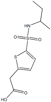 2-[5-(butan-2-ylsulfamoyl)thiophen-2-yl]acetic acid Struktur