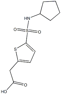 2-[5-(cyclopentylsulfamoyl)thiophen-2-yl]acetic acid Struktur