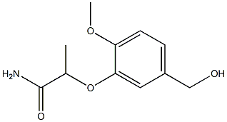 2-[5-(hydroxymethyl)-2-methoxyphenoxy]propanamide Struktur