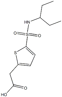 2-[5-(pentan-3-ylsulfamoyl)thiophen-2-yl]acetic acid Struktur