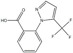 2-[5-(trifluoromethyl)-1H-pyrazol-1-yl]benzoic acid Struktur