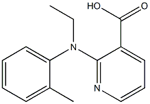 2-[ethyl(2-methylphenyl)amino]pyridine-3-carboxylic acid Struktur