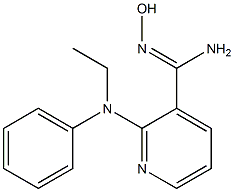 2-[ethyl(phenyl)amino]-N'-hydroxypyridine-3-carboximidamide Struktur