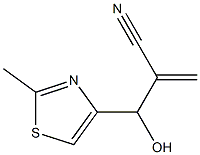 2-[hydroxy(2-methyl-1,3-thiazol-4-yl)methyl]prop-2-enenitrile Struktur