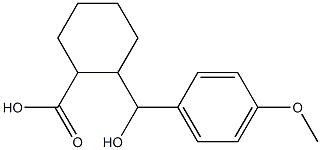 2-[hydroxy(4-methoxyphenyl)methyl]cyclohexane-1-carboxylic acid Struktur