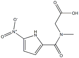 2-[N-methyl(5-nitro-1H-pyrrol-2-yl)formamido]acetic acid Struktur