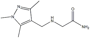 2-{[(1,3,5-trimethyl-1H-pyrazol-4-yl)methyl]amino}acetamide Struktur