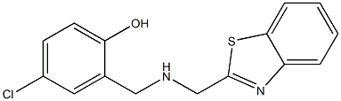 2-{[(1,3-benzothiazol-2-ylmethyl)amino]methyl}-4-chlorophenol Struktur