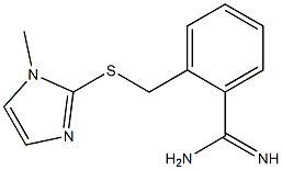 2-{[(1-methyl-1H-imidazol-2-yl)sulfanyl]methyl}benzene-1-carboximidamide Struktur