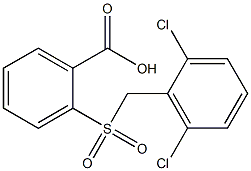 2-{[(2,6-dichlorophenyl)methane]sulfonyl}benzoic acid Struktur