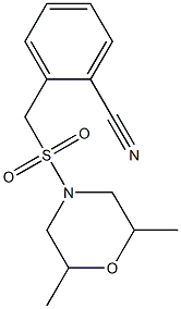 2-{[(2,6-dimethylmorpholine-4-)sulfonyl]methyl}benzonitrile Struktur