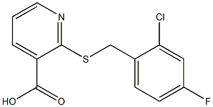 2-{[(2-chloro-4-fluorophenyl)methyl]sulfanyl}pyridine-3-carboxylic acid Struktur