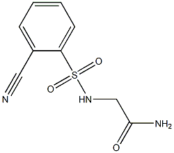 2-{[(2-cyanophenyl)sulfonyl]amino}acetamide Struktur