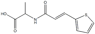 2-{[(2E)-3-thien-2-ylprop-2-enoyl]amino}propanoic acid Struktur