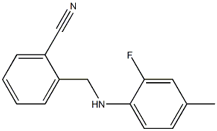 2-{[(2-fluoro-4-methylphenyl)amino]methyl}benzonitrile Struktur