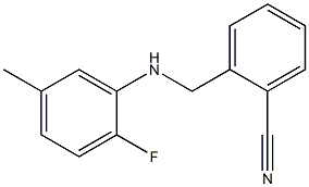 2-{[(2-fluoro-5-methylphenyl)amino]methyl}benzonitrile Struktur