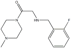 2-{[(2-fluorophenyl)methyl]amino}-1-(4-methylpiperazin-1-yl)ethan-1-one Struktur