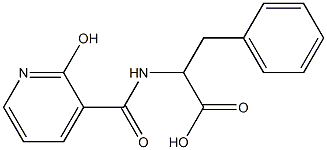 2-{[(2-hydroxypyridin-3-yl)carbonyl]amino}-3-phenylpropanoic acid Struktur