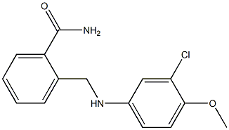 2-{[(3-chloro-4-methoxyphenyl)amino]methyl}benzamide Struktur