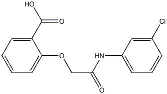 2-{[(3-chlorophenyl)carbamoyl]methoxy}benzoic acid Struktur