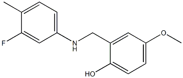 2-{[(3-fluoro-4-methylphenyl)amino]methyl}-4-methoxyphenol Struktur