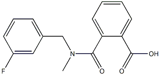 2-{[(3-fluorophenyl)methyl](methyl)carbamoyl}benzoic acid Struktur