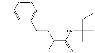 2-{[(3-fluorophenyl)methyl]amino}-N-(2-methylbutan-2-yl)propanamide Struktur