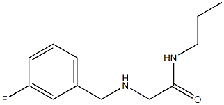 2-{[(3-fluorophenyl)methyl]amino}-N-propylacetamide Struktur