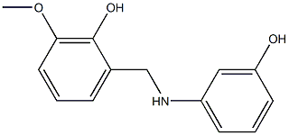 2-{[(3-hydroxyphenyl)amino]methyl}-6-methoxyphenol Struktur