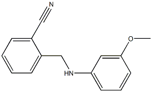 2-{[(3-methoxyphenyl)amino]methyl}benzonitrile Struktur