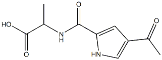 2-{[(4-acetyl-1H-pyrrol-2-yl)carbonyl]amino}propanoic acid Struktur