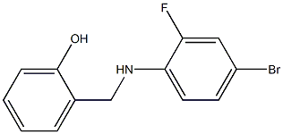 2-{[(4-bromo-2-fluorophenyl)amino]methyl}phenol Struktur