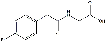 2-{[(4-bromophenyl)acetyl]amino}propanoic acid Struktur