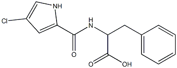 2-{[(4-chloro-1H-pyrrol-2-yl)carbonyl]amino}-3-phenylpropanoic acid Struktur