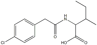 2-{[(4-chlorophenyl)acetyl]amino}-3-methylpentanoic acid Struktur