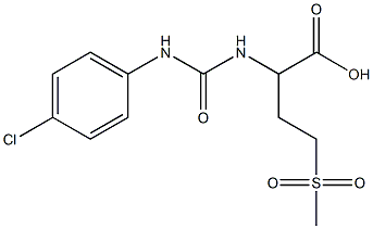 2-{[(4-chlorophenyl)carbamoyl]amino}-4-methanesulfonylbutanoic acid Struktur