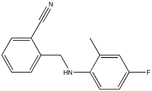 2-{[(4-fluoro-2-methylphenyl)amino]methyl}benzonitrile Struktur